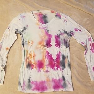 Tie-dye long-sleeve shirt